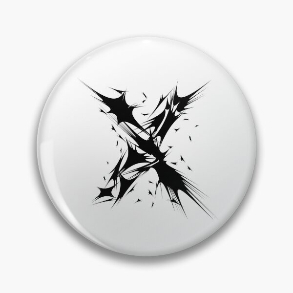 Item preview, Letter X Spiky Abstract Geometric Art designed and sold by uncoXab.