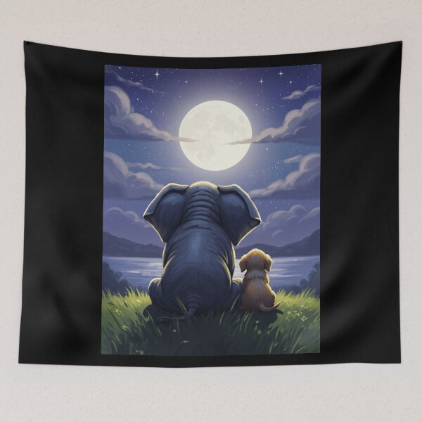 Item preview, Moonlit Companionship designed and sold by ElephantVibes.
