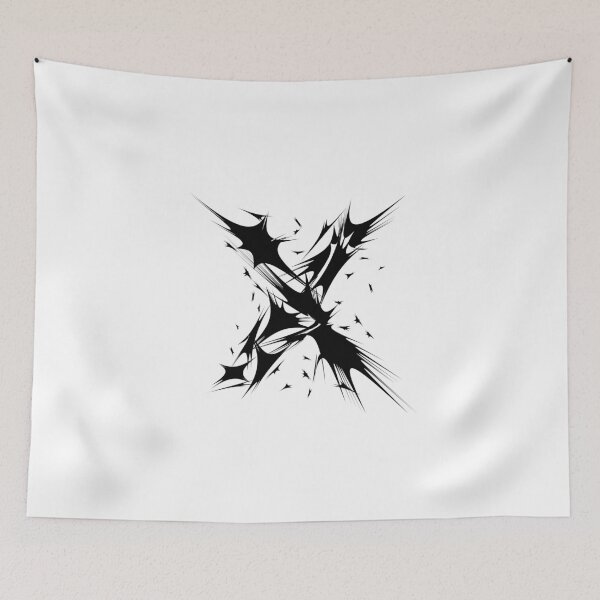 Item preview, Letter X Spiky Abstract Geometric Art designed and sold by uncoXab.