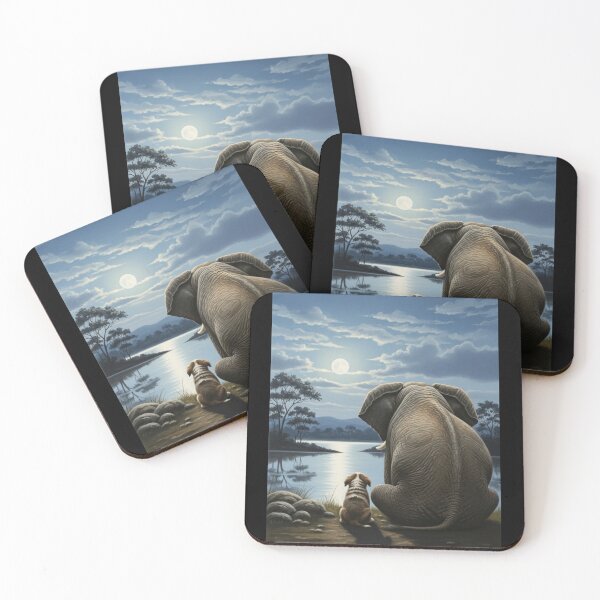 Item preview, Moonlit Lakeside Companions designed and sold by ElephantVibes.