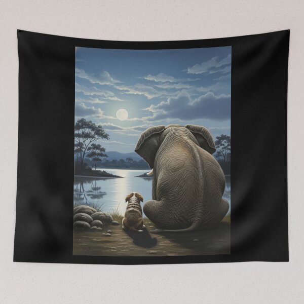 Item preview, Moonlit Lakeside Companions designed and sold by ElephantVibes.