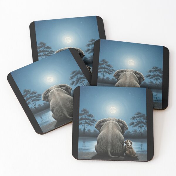 Item preview, Moonlit Lakeside Companions designed and sold by ElephantVibes.
