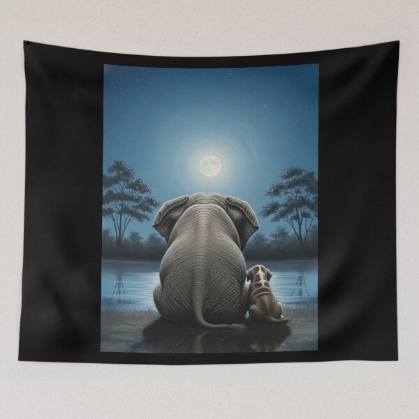 Item preview, Moonlit Lakeside Companions designed and sold by ElephantVibes.