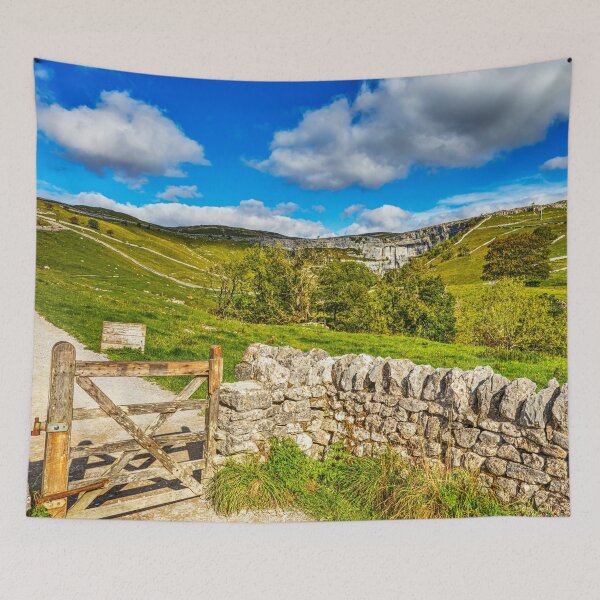 Item preview, Malham Cove Countryside Stone Wall And Gate designed and sold by Paul Thompson Photography.