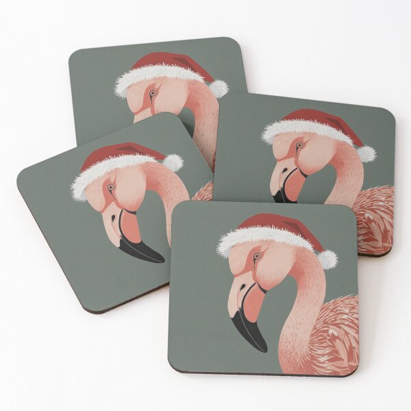 Item preview, Santa Flamingo Minimal Art designed and sold by NeatThingLover.