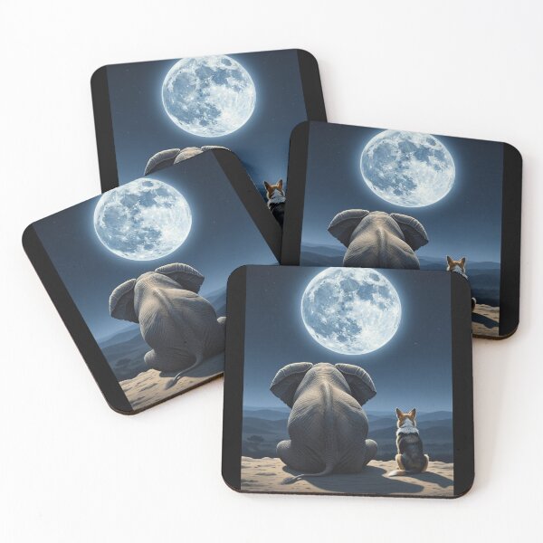 Item preview, Moonlit Companionship designed and sold by ElephantVibes.