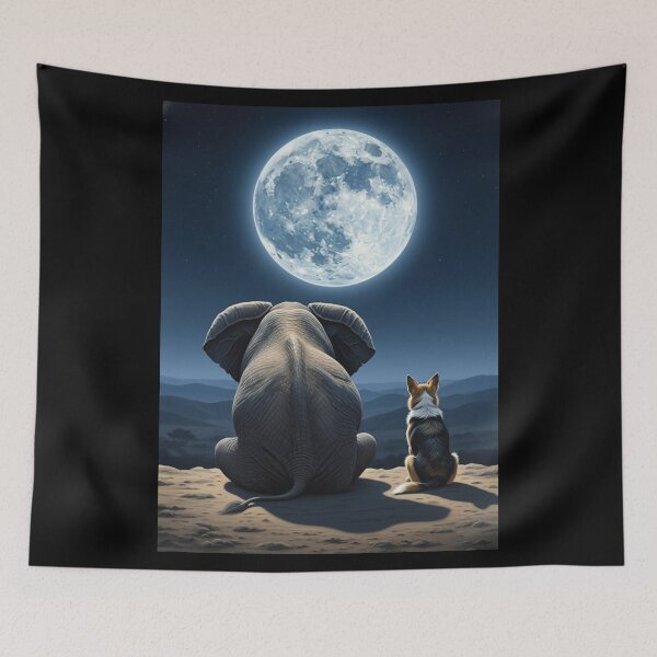 Item preview, Moonlit Companionship designed and sold by ElephantVibes.