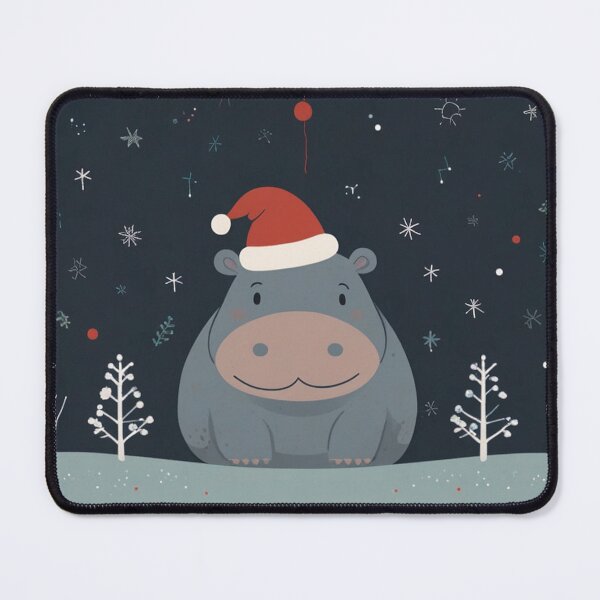 Item preview, Tiny Santa Hippo designed and sold by NeatThingLover.