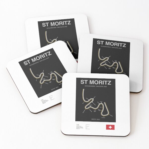 Item preview, Minimalist St Moritz Bobsleigh Line Print designed and sold by The Circuit Collection.