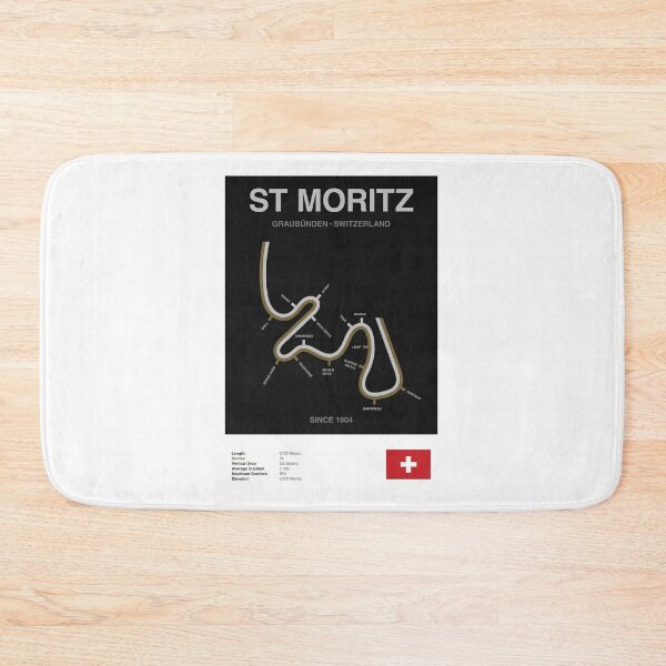 Item preview, Minimalist St Moritz Bobsleigh Line Print designed and sold by The Circuit Collection.