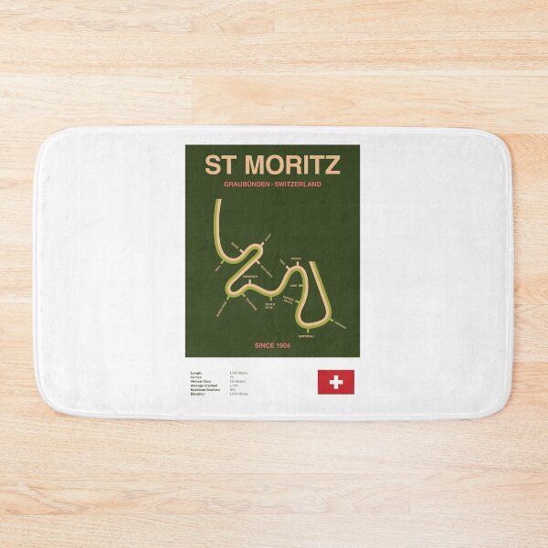 Item preview, Minimalist St Moritz Bobsleigh Line Print designed and sold by The Circuit Collection.