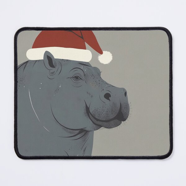 Item preview, Santa Hippo Minimal Art designed and sold by NeatThingLover.