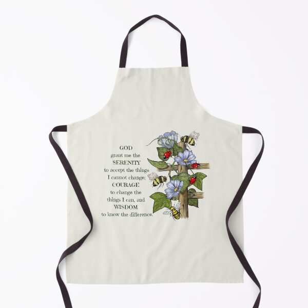 Item preview, Serenity Prayer, Flowers, Bees, and Ladybugs Illustration designed and sold by JoyfulWhimsy.