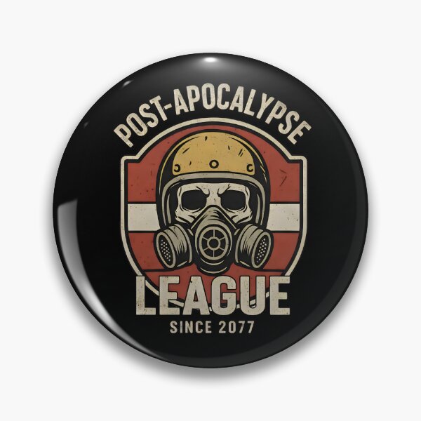 Item preview, Post-Apocalypse League Emblem – Gas Mask Skull Vintage designed and sold by SidTastic .
