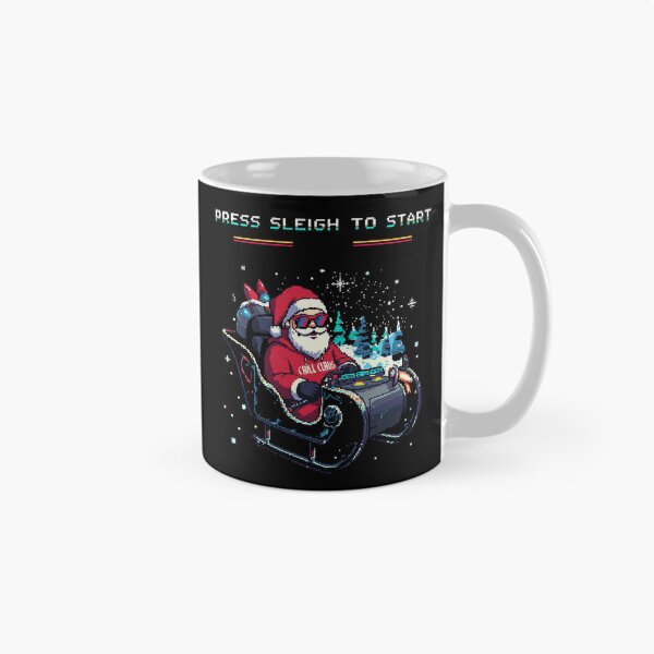 Item preview, Chill Claus Retro Pixel Art – Press Sleigh to Start Christmas Gamer Santa Design designed and sold by PLUSHIWORLDtm.