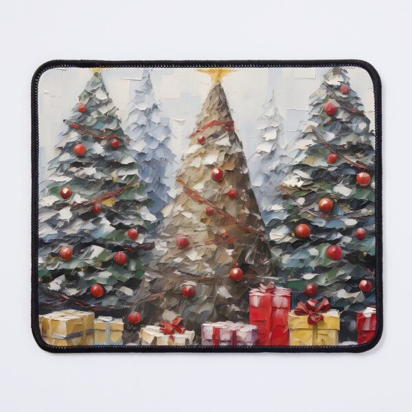 Item preview, Christmas Trees Painting, Snowy Forest Wall Art, Christmas Wall Art, Christmas Gift Idea, Muted Neutral Rustic Decor, Cozy Christmas Print designed and sold by SavageVision.