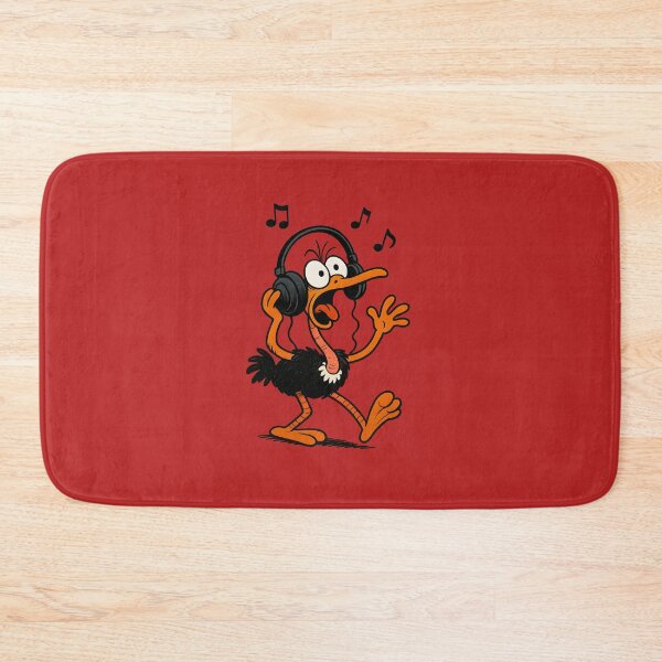 Item preview, A CARTOON OSTRICH LISTENS TO MUSIC designed and sold by infinitearte.