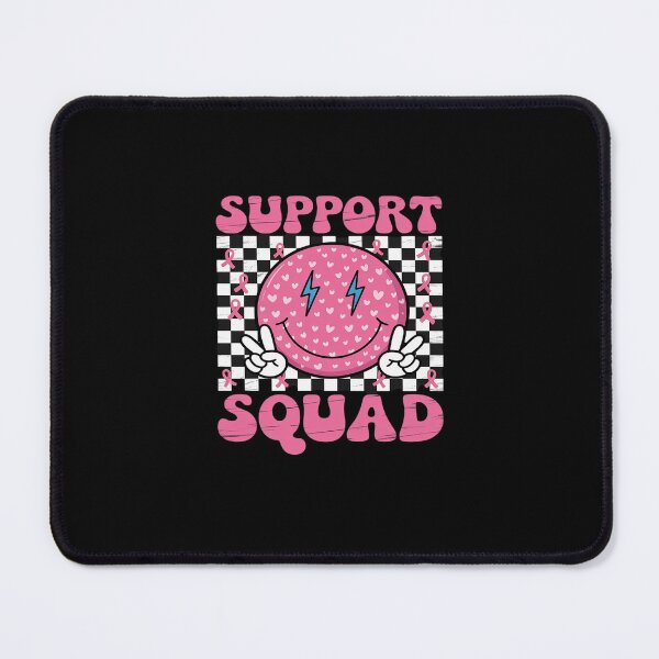 Item preview, Support Squad Breast Cancer Awareness Pink Ribbon Smile Face designed and sold by FranzFriesen.