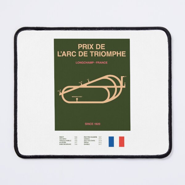 Item preview, Minimalist Prix De L'Arc De Triomphe Horse Racing Course Line Print designed and sold by The Circuit Collection.