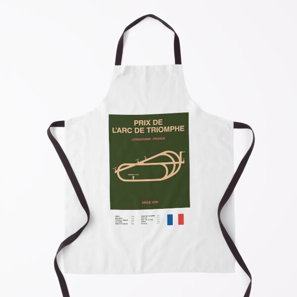 Aperçu de l'œuvre Impression minimaliste de ligne de parcours de courses de chevaux du Prix De L'Arc De Triomphe créée et vendue par The Circuit Collection.