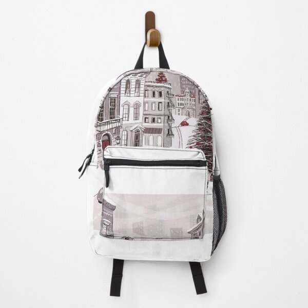 Item preview, Whimsical Winter Wonderland: Sketch of a Festive Urban Street designed and sold by  Mollier's.