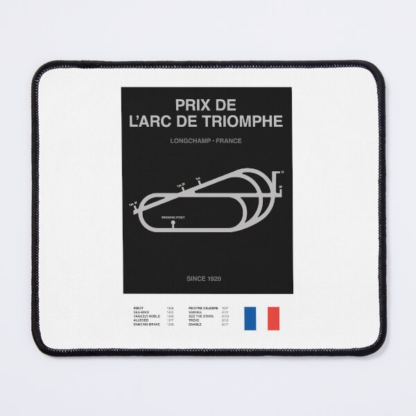 Item preview, Minimalist Prix De L'Arc De Triomphe Horse Racing Course Line Print designed and sold by The Circuit Collection.