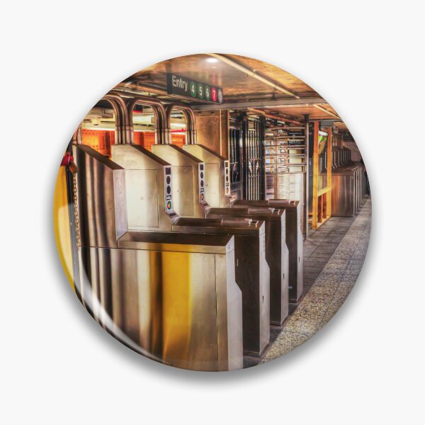 Item preview, Bustling New York Subway Station Turnstiles designed and sold by Paul Thompson Photography.