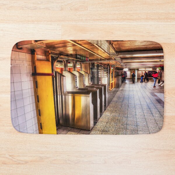 Item preview, Bustling New York Subway Station Turnstiles designed and sold by Paul Thompson Photography.