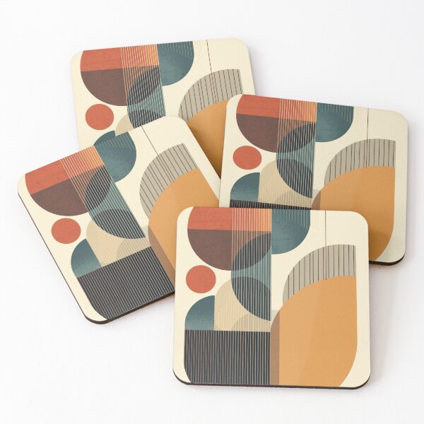 Item preview, Mid-Century Modern Abstract Geometry | Retro Shapes Wall Art designed and sold by AM-little-shop.