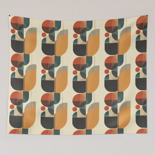 Item preview, Mid-Century Modern Abstract Geometry | Retro Shapes Wall Art designed and sold by AM-little-shop.
