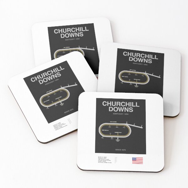 Item preview, Minimalist Churchill Downs Horse Racing Course Line Print designed and sold by CircuitDesign.