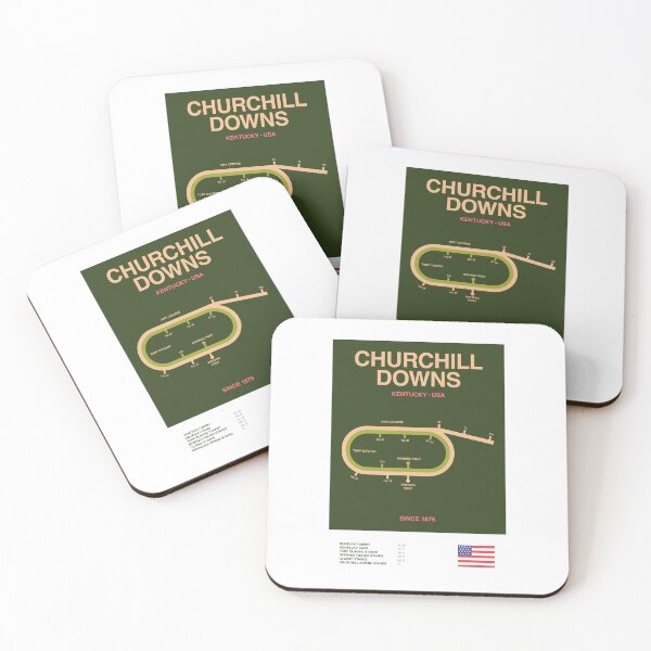 Item preview, Minimalist Churchill Downs Horse Racing Course Line Print designed and sold by CircuitDesign.