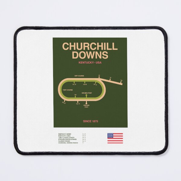 Item preview, Minimalist Churchill Downs Horse Racing Course Line Print designed and sold by CircuitDesign.