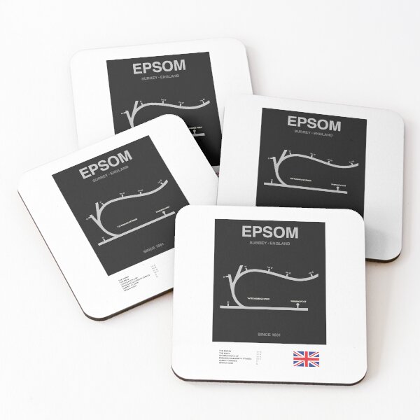 Item preview, Minimalist Epsom Horse Racing Course Line Print designed and sold by CircuitDesign.