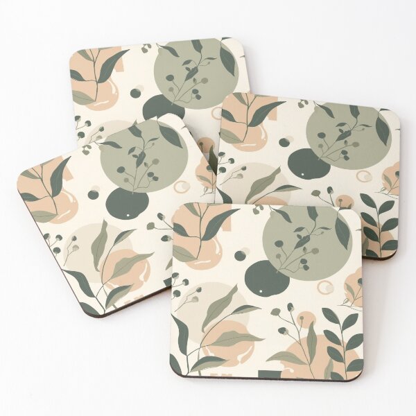 Item preview, Abstract Botanical Pattern | Modern Nature Design in Earthy Tones designed and sold by AM-little-shop.