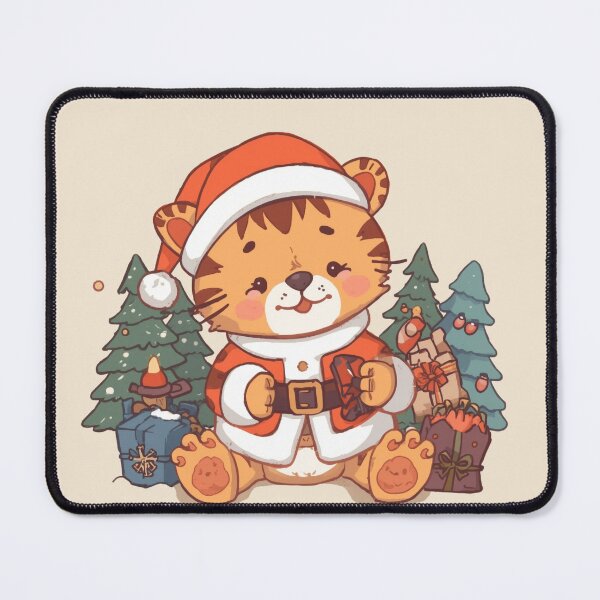 Item preview, Cute Christmas Tiger with Presents designed and sold by CANDO ART STORE.