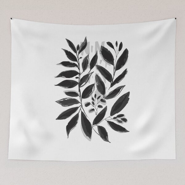 Item preview, Monochrome Botanical Abstract | Minimalist Black and White Wall Art designed and sold by AM-little-shop.