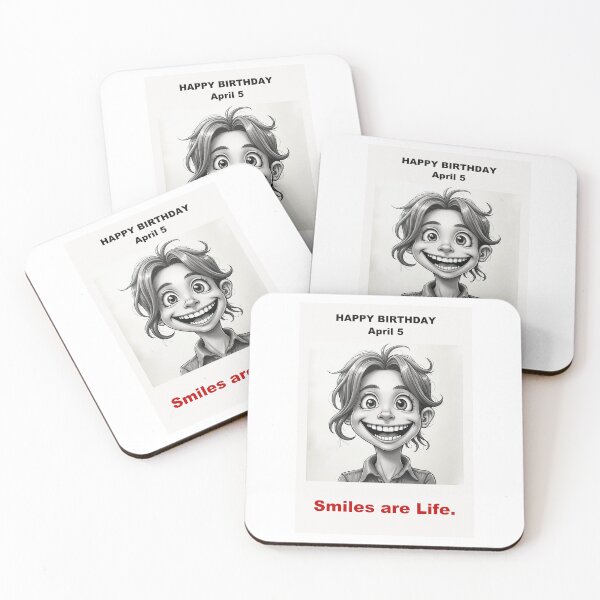 Item preview, Happy Birthday – April 5 • Smiles are Life  designed and sold by ariksworld.
