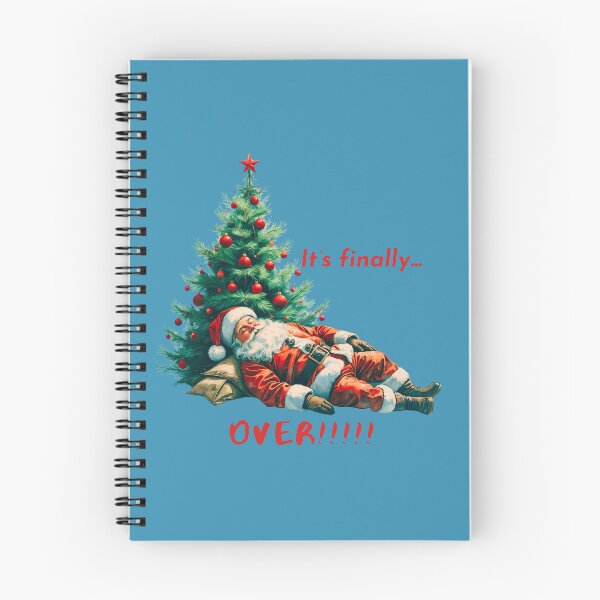 Item preview, Sleeping Santa by the Christmas Tree - Humorous Vintage Holiday Art - BLUE designed and sold by PAPIRO SIGLO XXI.