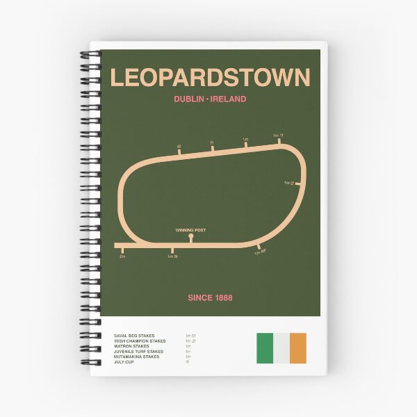 Aperçu de l'œuvre Ligne minimaliste de l'hippodrome de Leopardstown créée et vendue par The Circuit Collection.