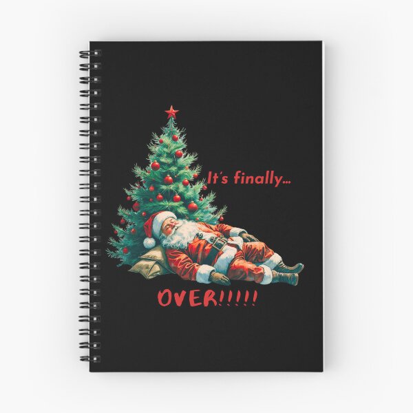 Item preview, Sleeping Santa by the Christmas Tree - Humorous Vintage Holiday Art - BLACK designed and sold by PAPIRO SIGLO XXI.