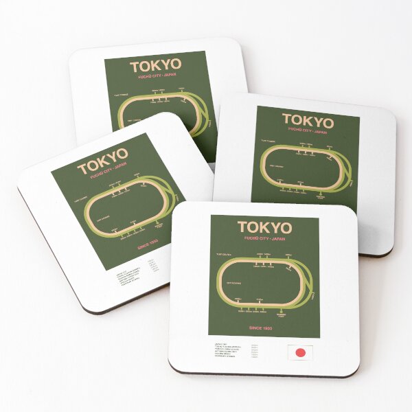 Item preview, Minimalist Tokyo Horse Racing Course Line Print designed and sold by The Circuit Collection.