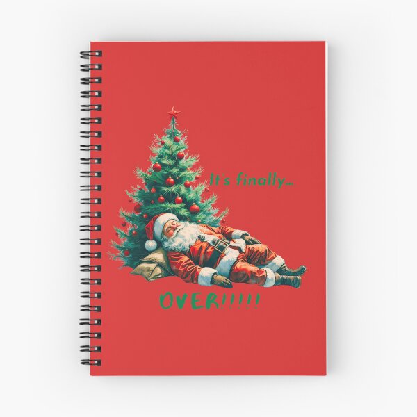 Item preview, Sleeping Santa by the Christmas Tree - Humorous Vintage Holiday Art - RED designed and sold by PAPIRO SIGLO XXI.