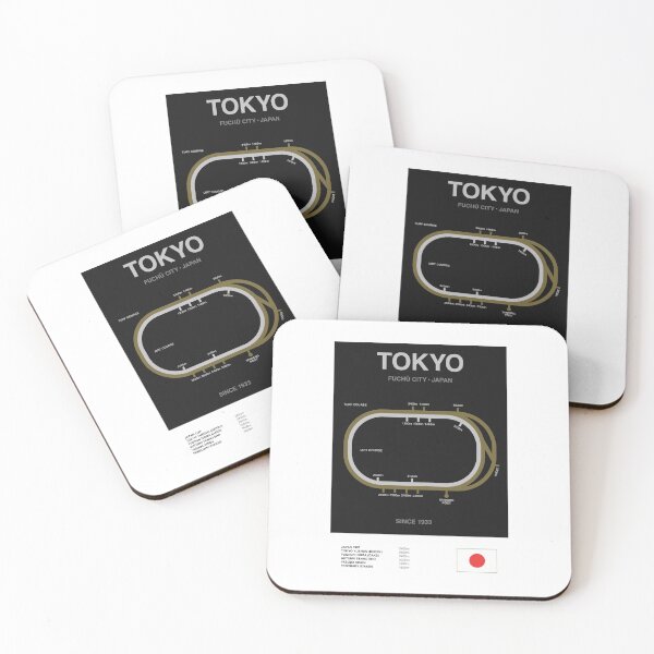 Item preview, Minimalist Tokyo Horse Racing Course Line Print designed and sold by The Circuit Collection.