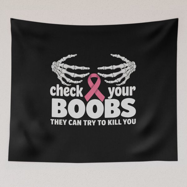 Item preview, Pink Ribbon Funny Breast Cancer Awareness Check your Boobs designed and sold by RayArmstrong.