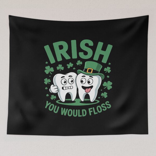 Item preview, Irish You Would Floss Dental Dentist Saint Patrick's Day designed and sold by NeomiStoreSS.