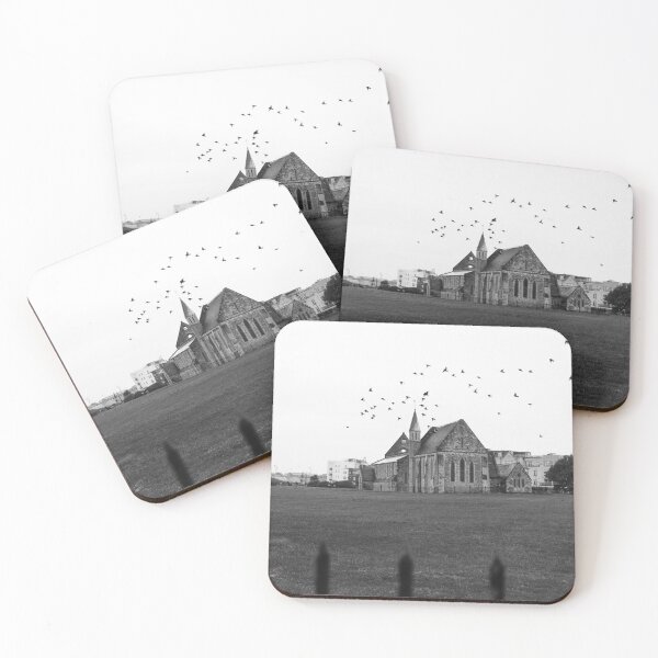 Item preview, Ruined Abbey and Flying Crows: Moody Monochrome designed and sold by pinkal.