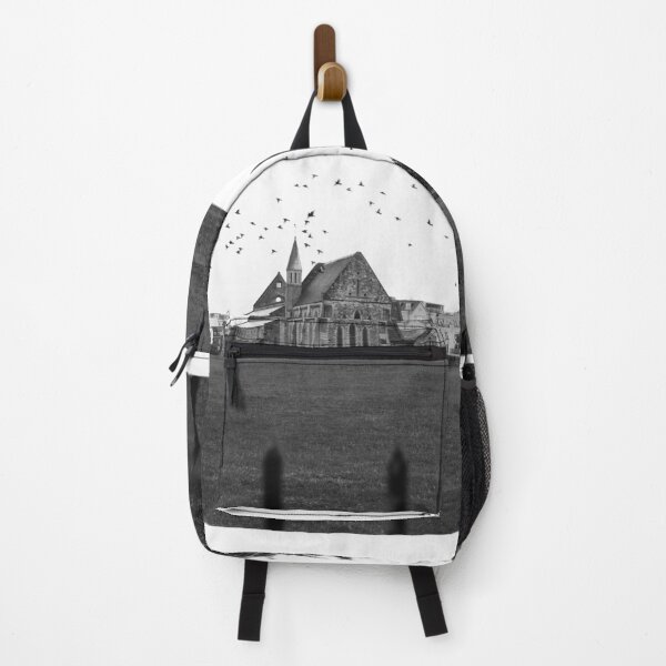 Item preview, Ruined Abbey and Flying Crows: Moody Monochrome designed and sold by pinkal.