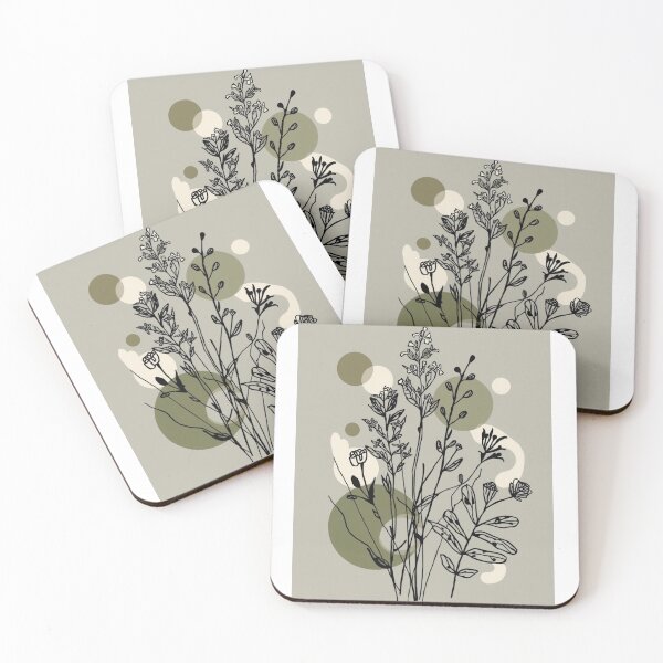 Item preview, Olive Botanical Abstract | Modern Minimal Wall Decor designed and sold by AM-little-shop.