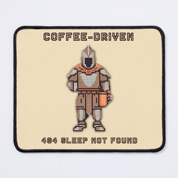 Item preview, Coffee-Driven – 404 Sleep Not Found | Programmer Humor Pixel Art T-Shirt designed and sold by PandiCom.